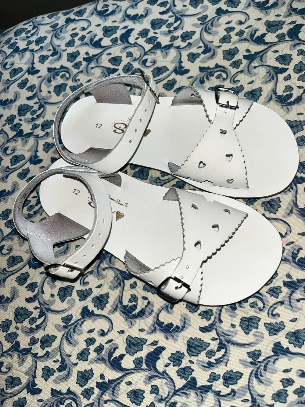 Sun-San Sweetheart Leather Sandals - White